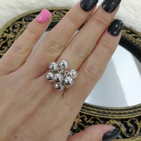 Anillo Ramillete Bolitas Grande