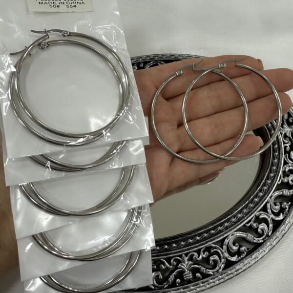 a a tira x 6 pares argollas clasicas chicas 5.0cm a.q