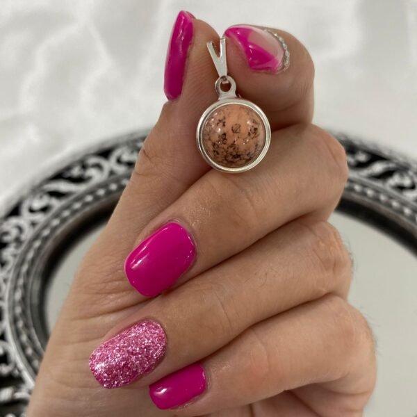 a dije redondo piedra 2 (colores varios)