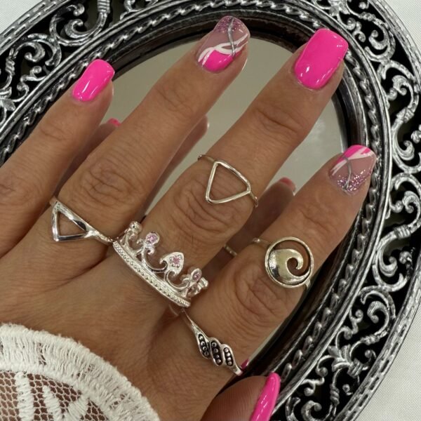 a a kit x 5 anillos plata 925 mod 2