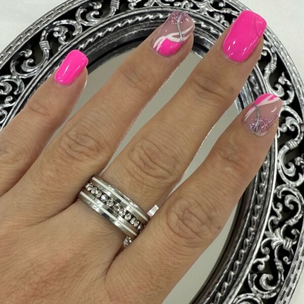 anillo cinta esmaltada cubic