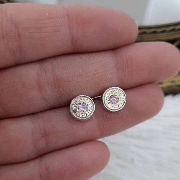 Aros Plata Y Oro Con Cubic Rose