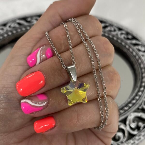 conjunto swarovsky estrella con cadena