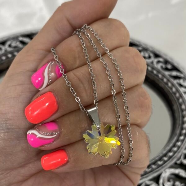 conjunto swarovsky winter con cadena