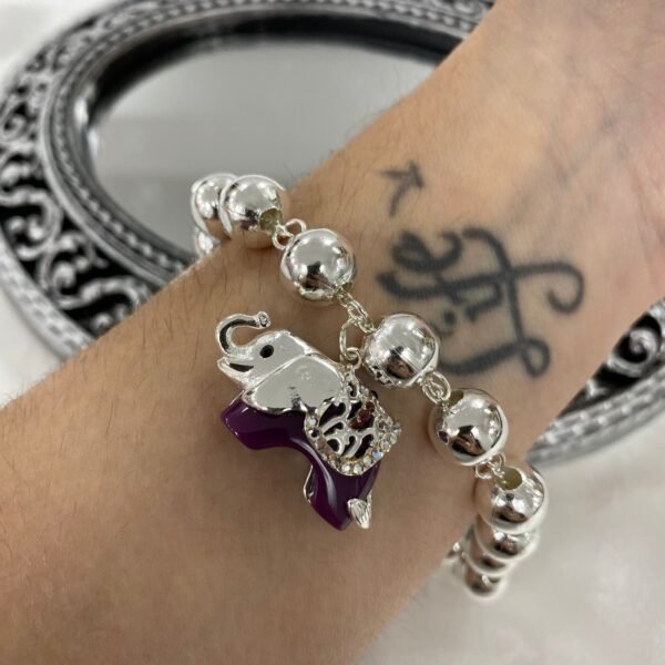 pulsera con bolas y elefate hindu