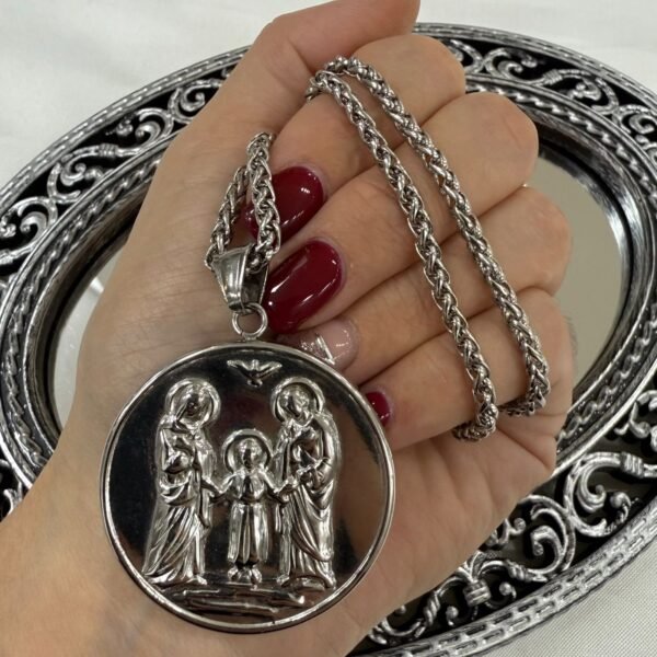D conjunto medalla religiosa inflado grande a.q
