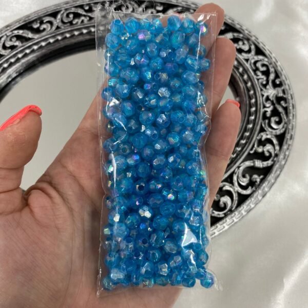 PACK x 20gr bolitas facetadas turquezas