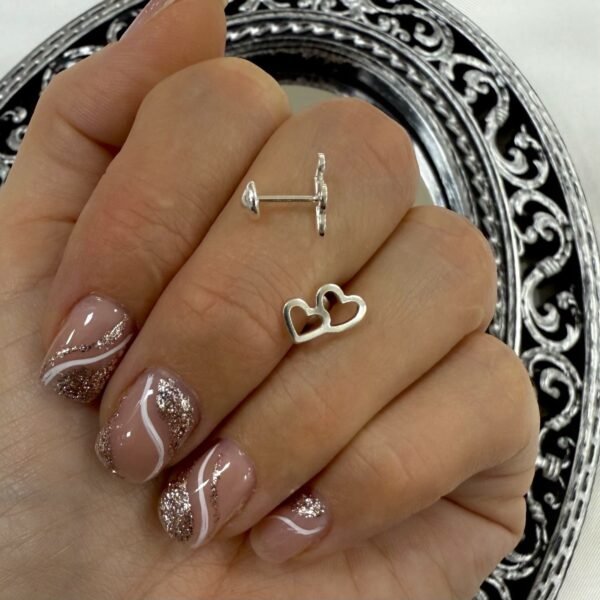 Aros Abridores corazon doble calado