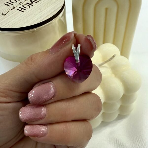 a  Dije a cristal sw corazon lila 14mm