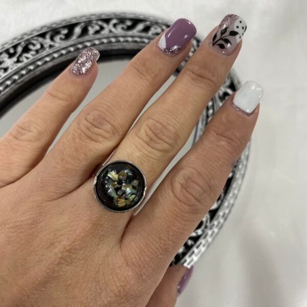 anillo simil nacar redondo