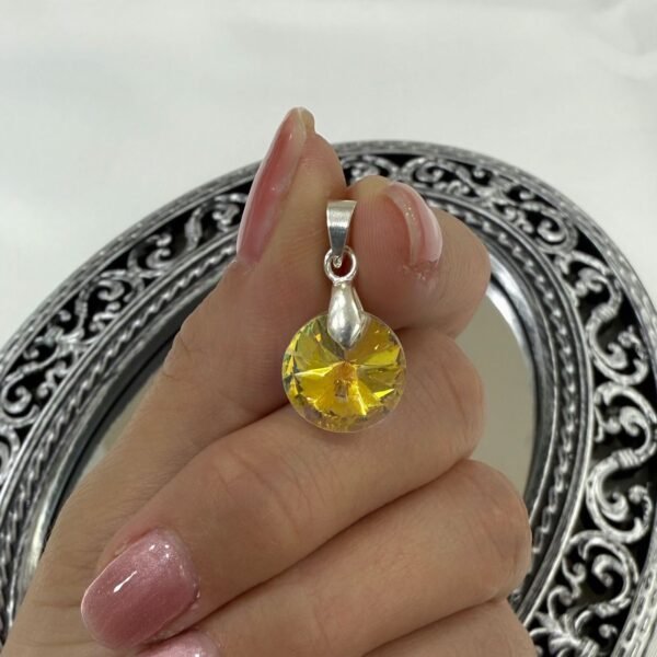 a  Dije a cristal sw boton 12mm