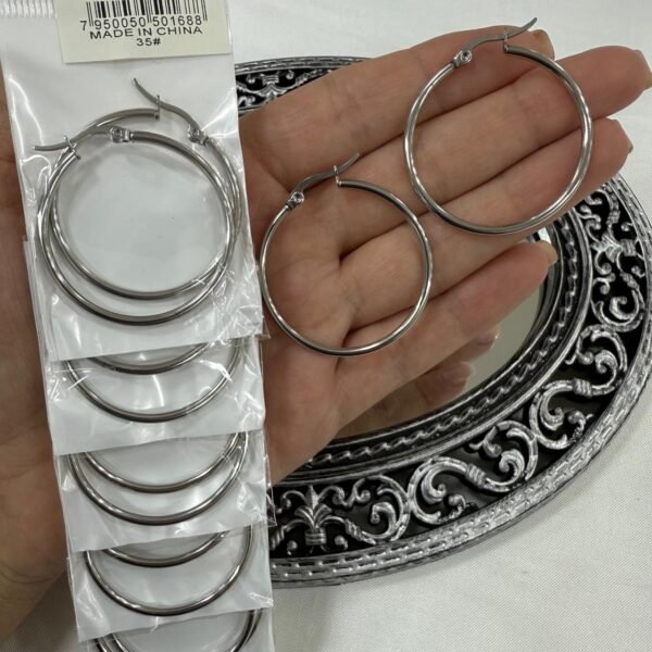 a a tira x 6 pares argollas clasicas chicas 3.5cm a.q
