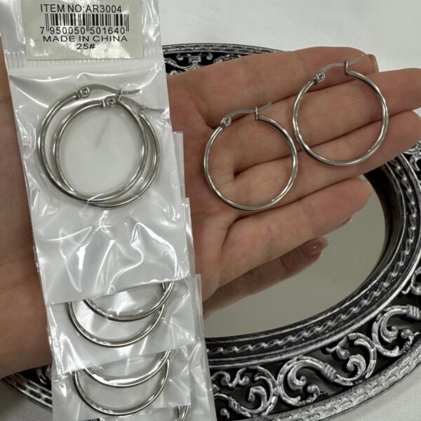 a a tira x 6 pares argollas clasicas chicas 2.5cm a.q