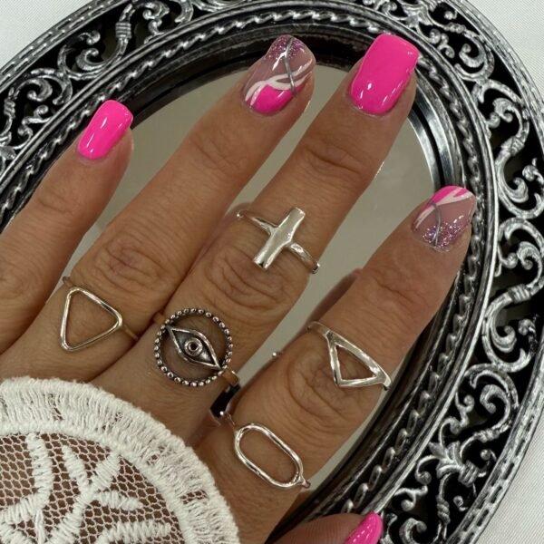 a a kit x 5 anillos plata 925 mod 1