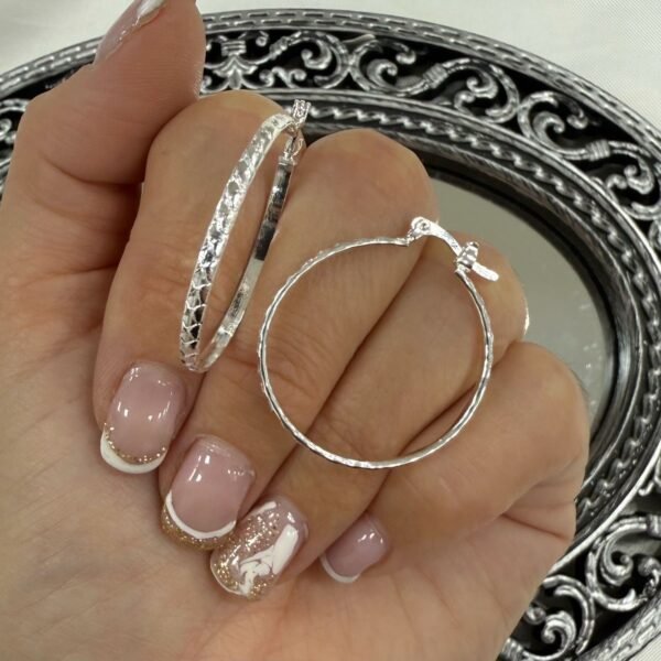 aros argollas clasicas labradas 2.5cm PF
