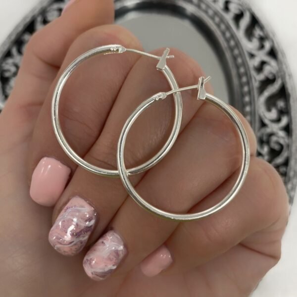 a argollas clasicas 3 cm con traba