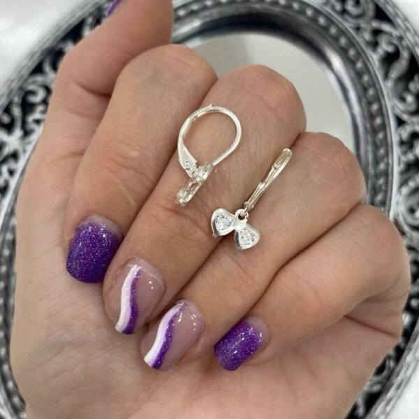 a argollas brisura cubic doble corazon